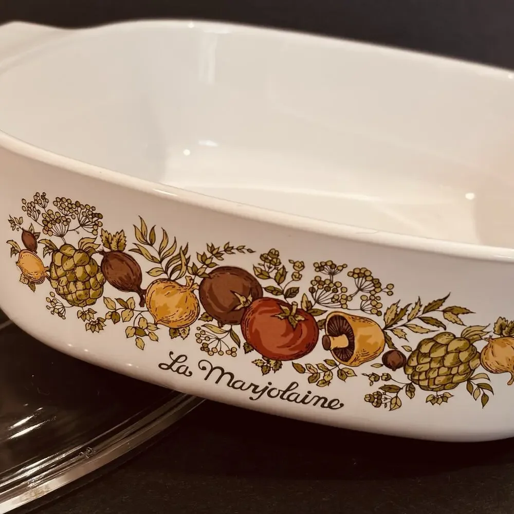 Vintage Corning Ware Spice of Life La Marjolaine A-2-B 2 Qt w/Pyrex Lid